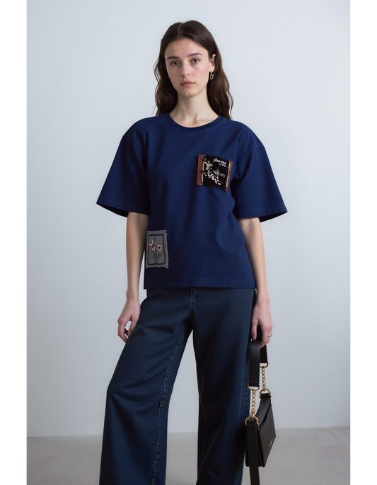 Camila Embroidered Patch OverSized T-Shirt