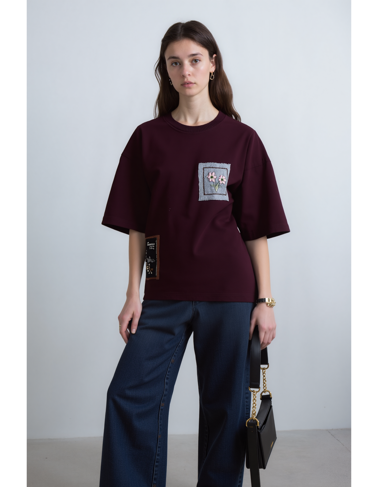 Camila Embroidered Patch OverSized T-Shirt