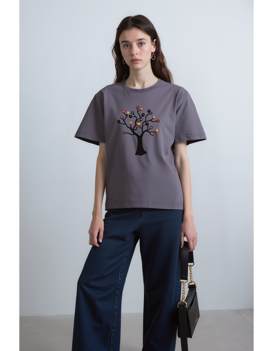 Patchy Tree Pop OverSized T-shirt