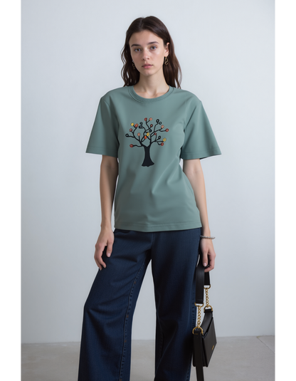 Patchy Tree Pop OverSized T-shirt