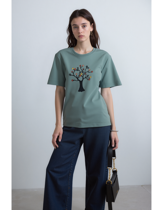 Patchy Tree Pop OverSized T-shirt