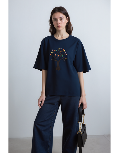 Patchy Tree Pop OverSized T-shirt